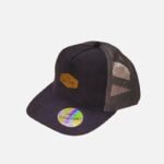 Gorro Suede Azul Marino Malla Gris